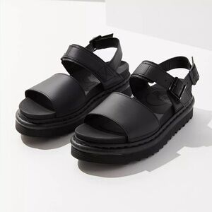 Dr. Martens Voss Black Leather Sandal